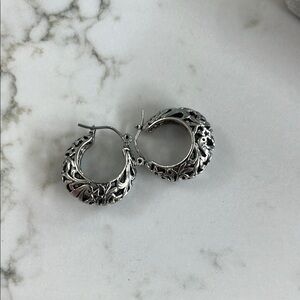 Elegant Silver Hoop Earrings